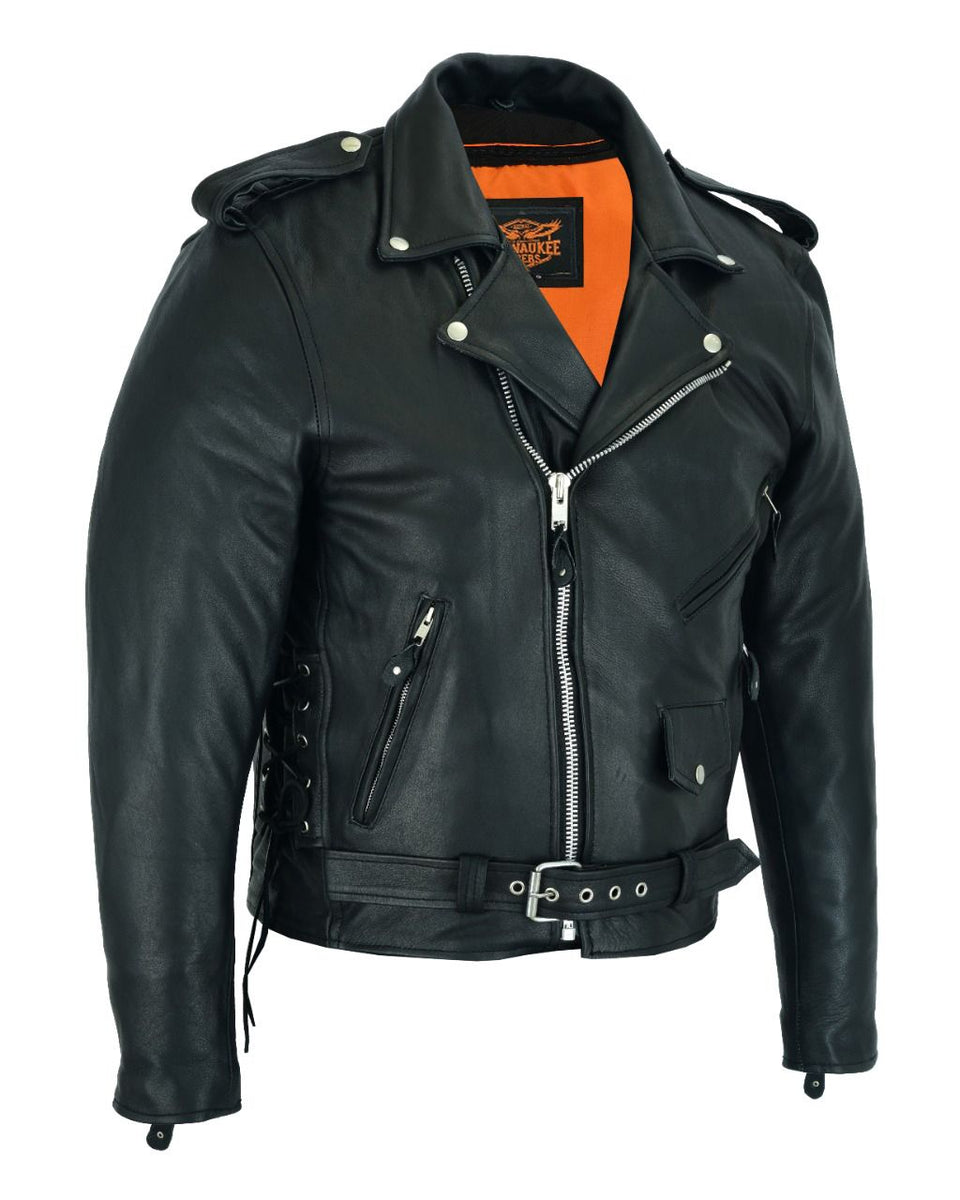 Classic Leather Biker Jacket – Twin Cities Leather